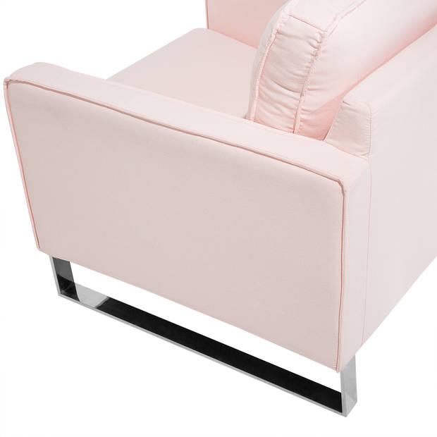 Beliani VIND - Fauteuil-Roze-Polyester