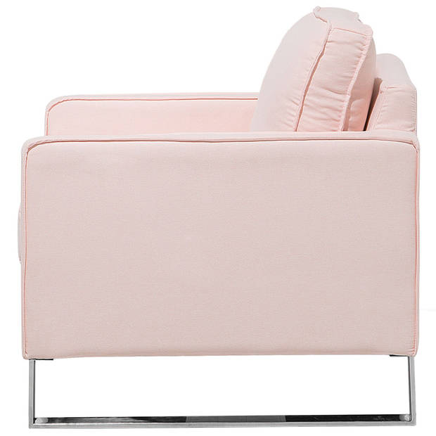 Beliani VIND - Fauteuil-Roze-Polyester