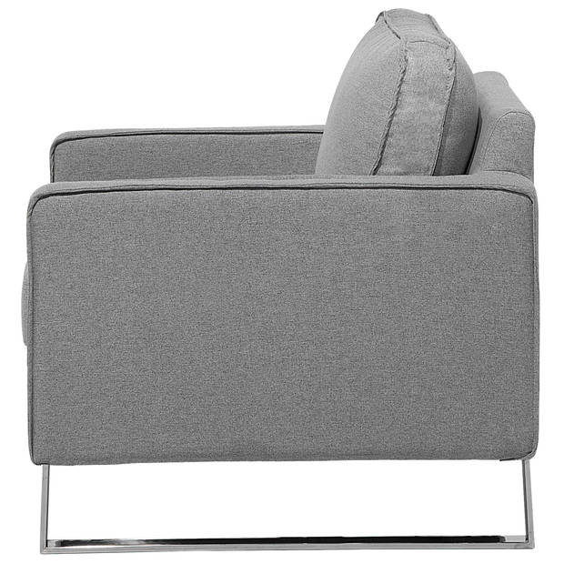 Beliani VIND - Fauteuil-Grijs-Polyester