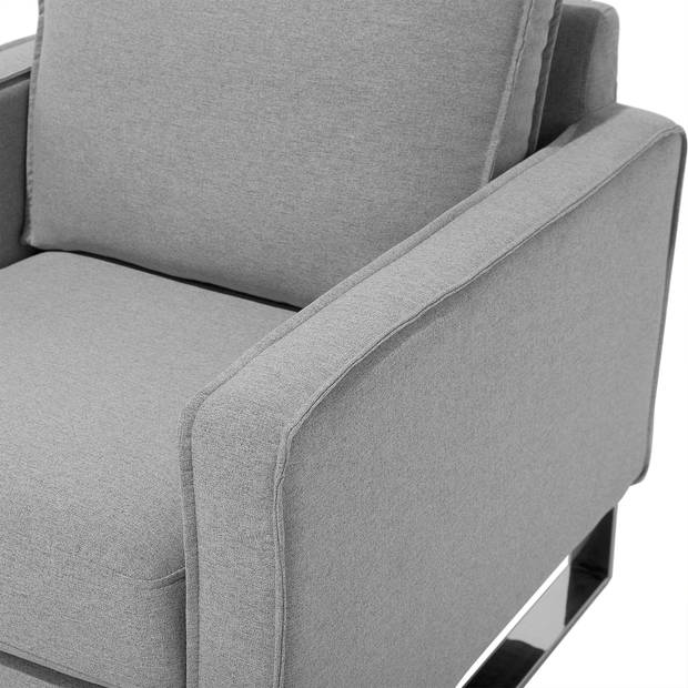 Beliani VIND - Fauteuil-Grijs-Polyester