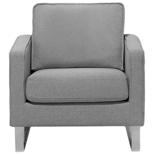 Beliani VIND - Fauteuil-Grijs-Polyester