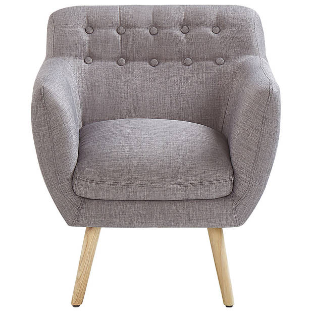 Beliani MELBY - Fauteuil-Grijs-Polyester