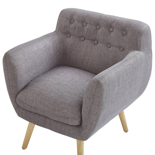 Beliani MELBY - Fauteuil-Grijs-Polyester