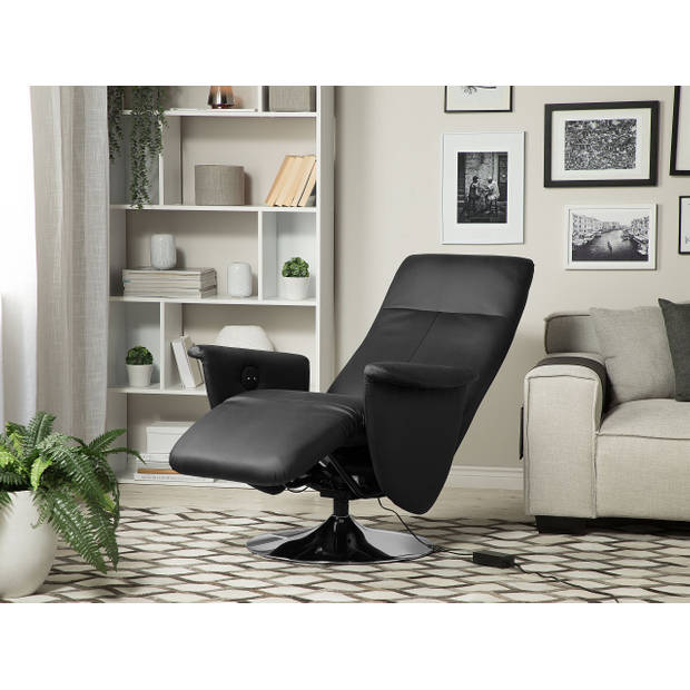 Beliani PRIME - TV-fauteuil-Zwart-Kunstleer
