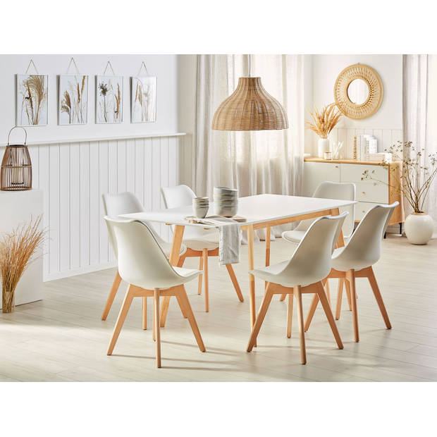 Beliani MEDIO - Inklapbare tafel-Wit-MDF