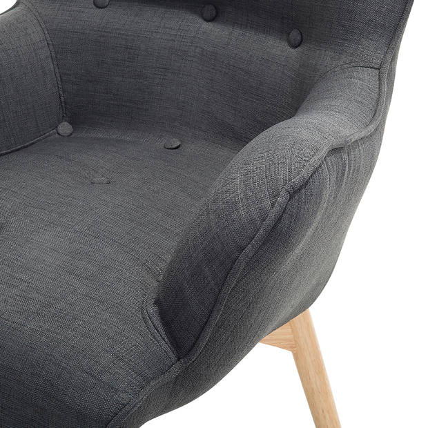 Beliani VEJLE - Fauteuil-Grijs-Polyester