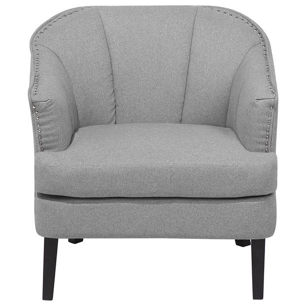 Beliani ELVERUM - Fauteuil-Grijs-Polyester