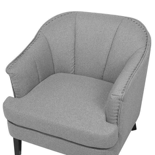 Beliani ELVERUM - Fauteuil-Grijs-Polyester