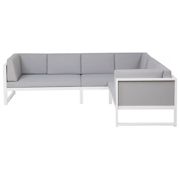 Beliani CASTELLA - Loungeset-Grijs-Aluminium