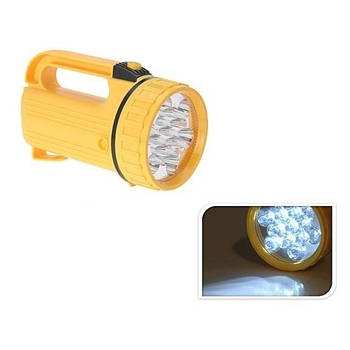Gele LED zaklamp 20 cm - Zaklampen