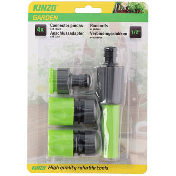 Kinzo tuinslang sproeikop verbindingsstuk set - Broeskoppen