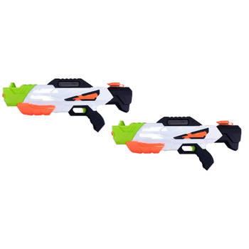 2x Waterpistool/waterpistolen gekleurd 47 cm - Waterpistolen