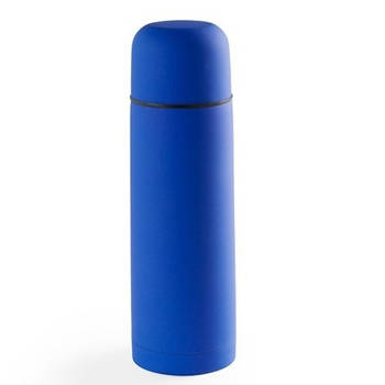RVS thermosfles/isoleerkan 500 ml blauw - Thermosflessen