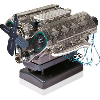 Megableu bouwmodelset Motor Lab: V8 motor 250-delig