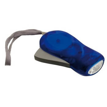 LED knijpkat blauw10,5 cm - Zaklampen