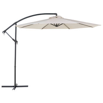 Beliani RAVENNA - Cantilever parasol-Beige-Polyester