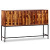 The Living Store Sheeshamhouten dressoir - 120 x 30 x 80 cm - met smeedijzeren poten