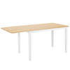 Beliani LOUISIANA - Inklapbare tafel-Wit-Rubberhout