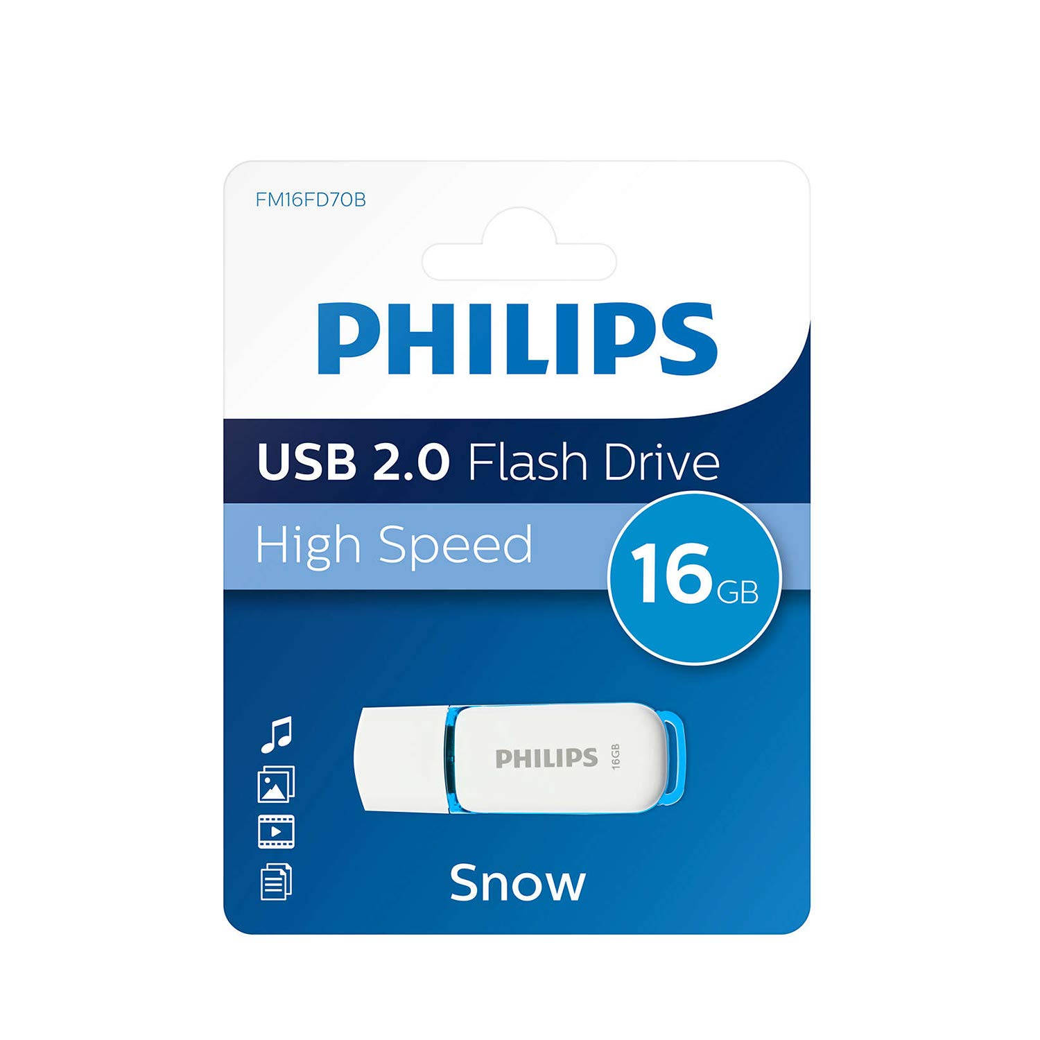 Philips SNOW USB-stick 16 GB USB 2.0 Blauw FM16FD70B-00