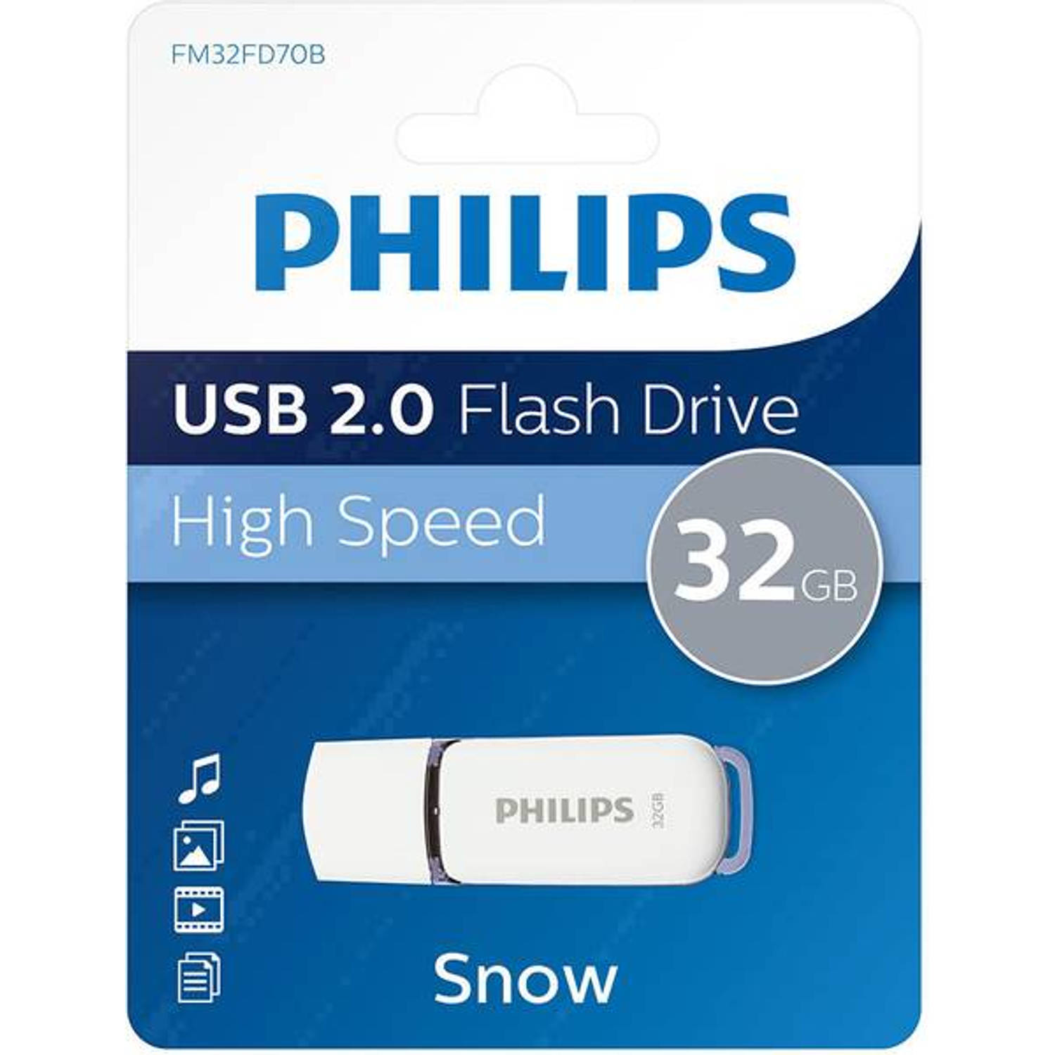 Philips SNOW USB-stick 32 GB USB 2.0 Grijs FM32FD70B-00