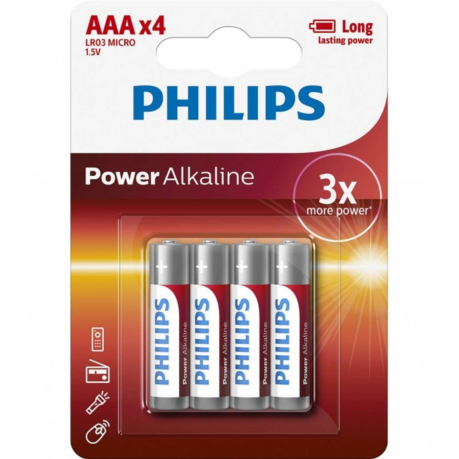 Philips Batterijen Penlite Lr03 1.5v Aaa Per 4 Stuks