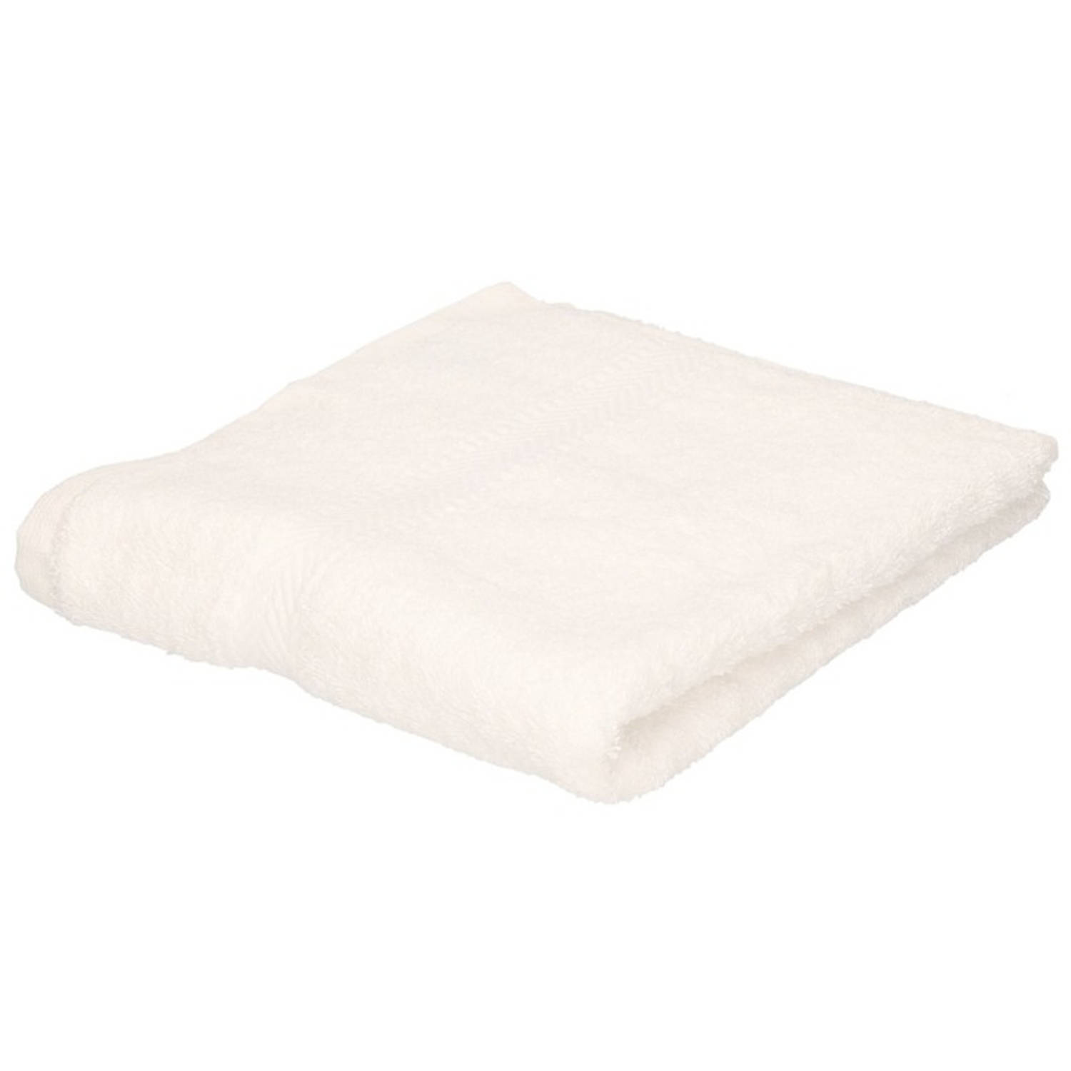 Luxe handdoek wit 50 x 90 cm 550 grams Badkamer textiel badhanddoeken