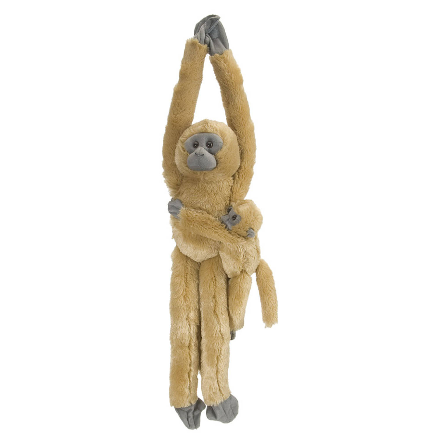 Wild Republic hangaap Gibbon met baby 51 cm