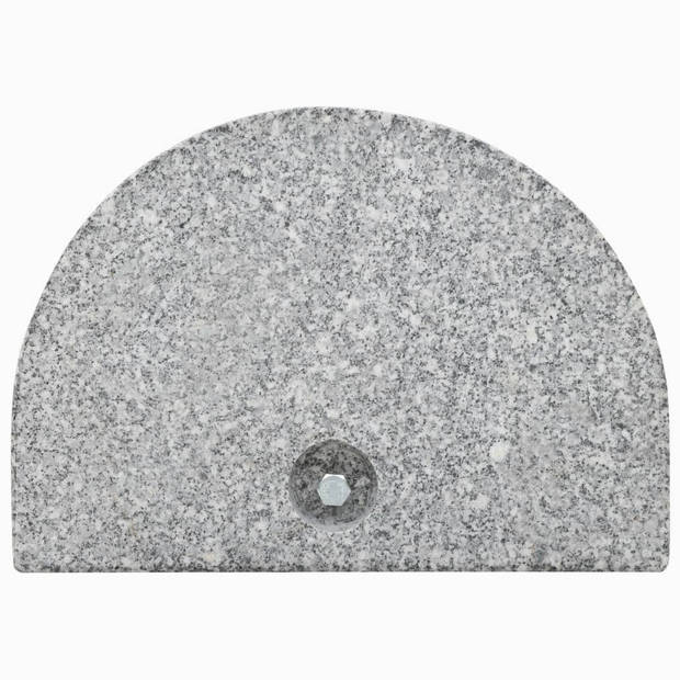 The Living Store Granieten Parasolvoet - 40x28x4 cm - Grijs - 10 kg