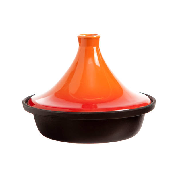 Cosy & Trendy Tajine Inductie - Zwart/Oranje - ø 25 cm