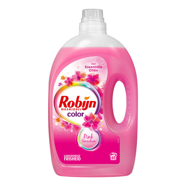 Robijn vloeibaar wasmiddel Color Pink Sensation - 180 wasbeurten - 3 x 3l