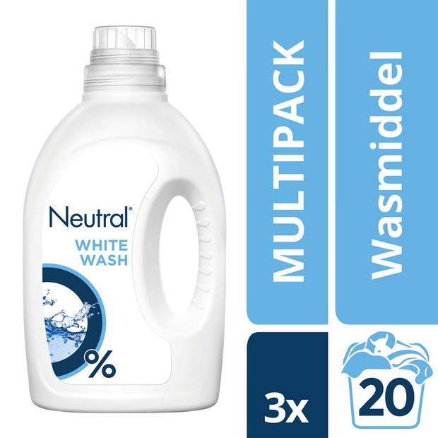 Neutral Wasmiddel Voor Witte Was - 3 X 1 Liter