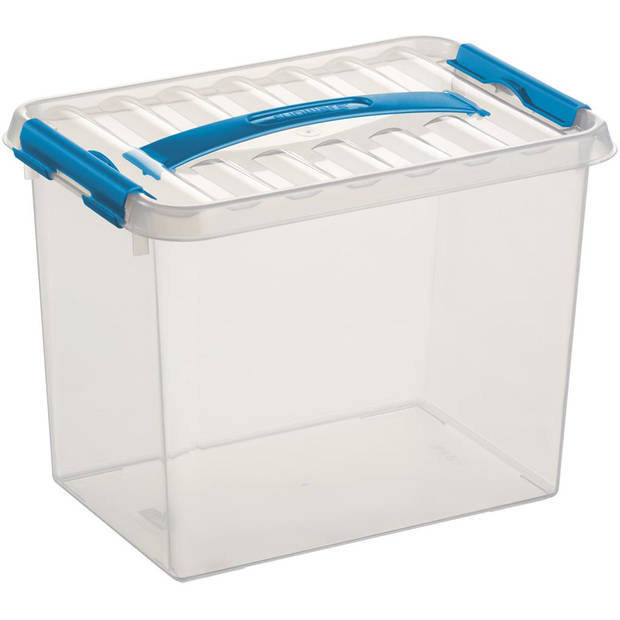 Sunware - Q-line opbergbox 9L transparant blauw - 30,7 x 20 x 22,3 cm