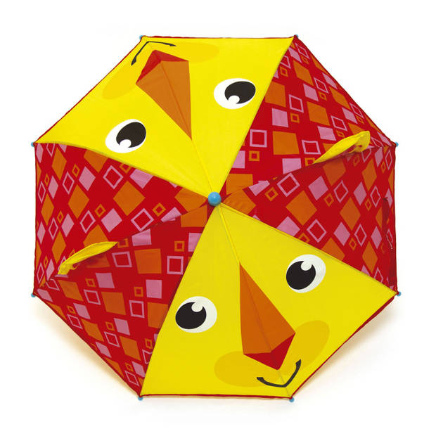Fisher-Price paraplu leeuw geel/rood 80 cm