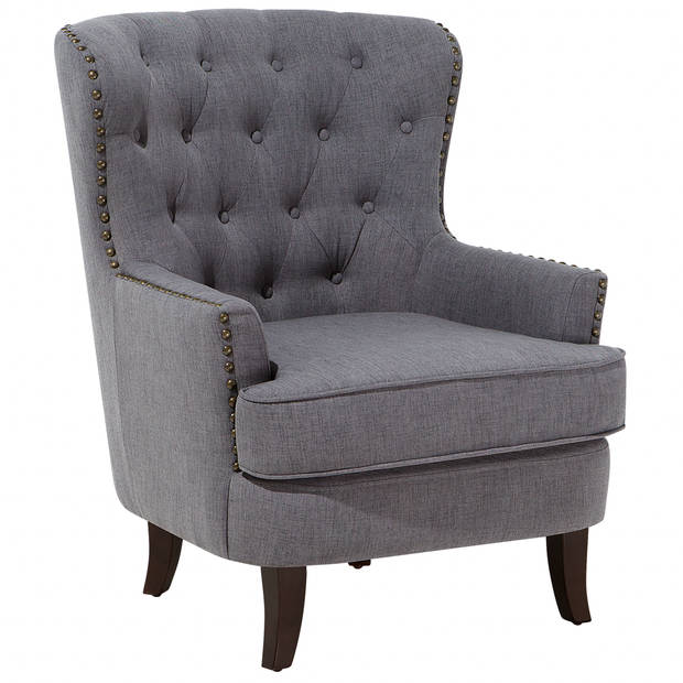 Beliani VIBORG II - Fauteuil-Grijs-Polyester