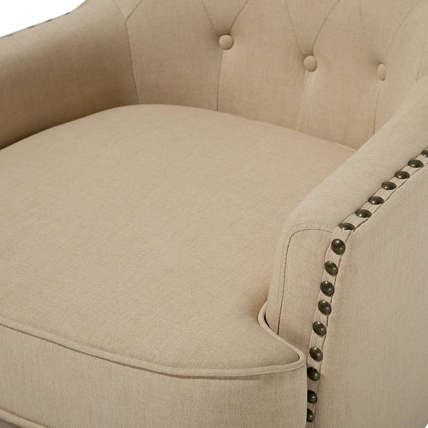 Beliani VIBORG II - Fauteuil-Beige-Polyester