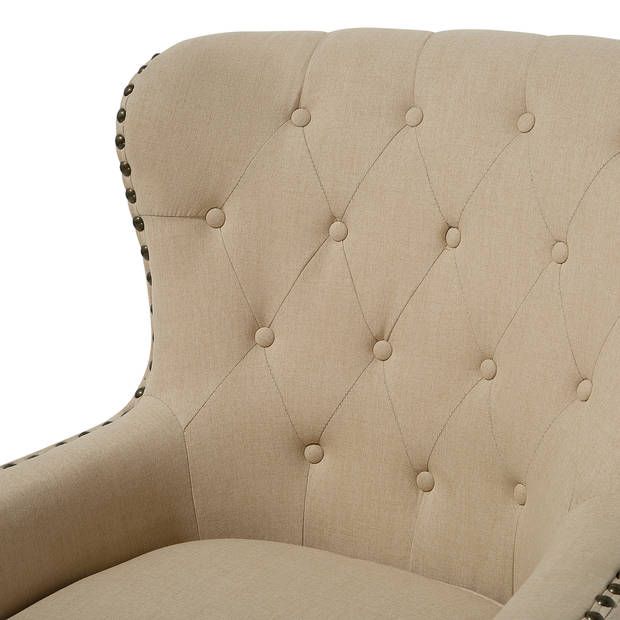 Beliani VIBORG II - Fauteuil-Beige-Polyester