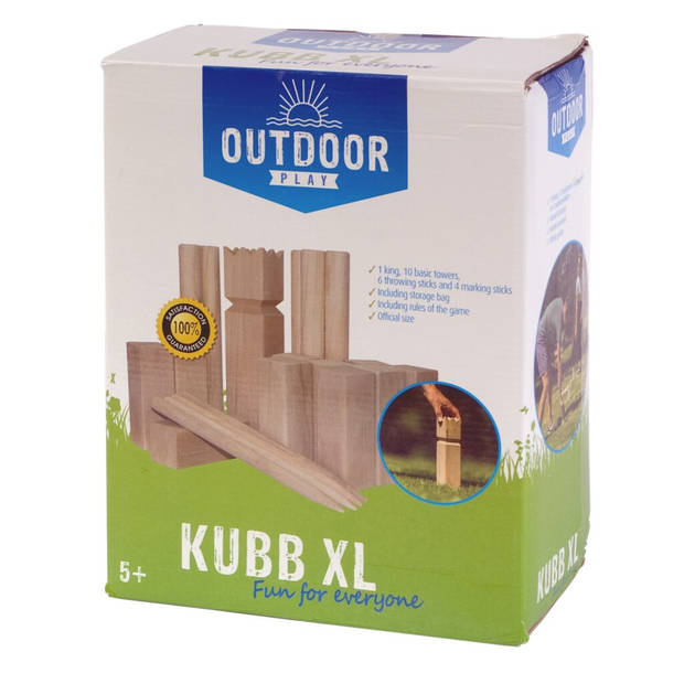 Outdoor Play Kubb XL werpspel hout 22-delig