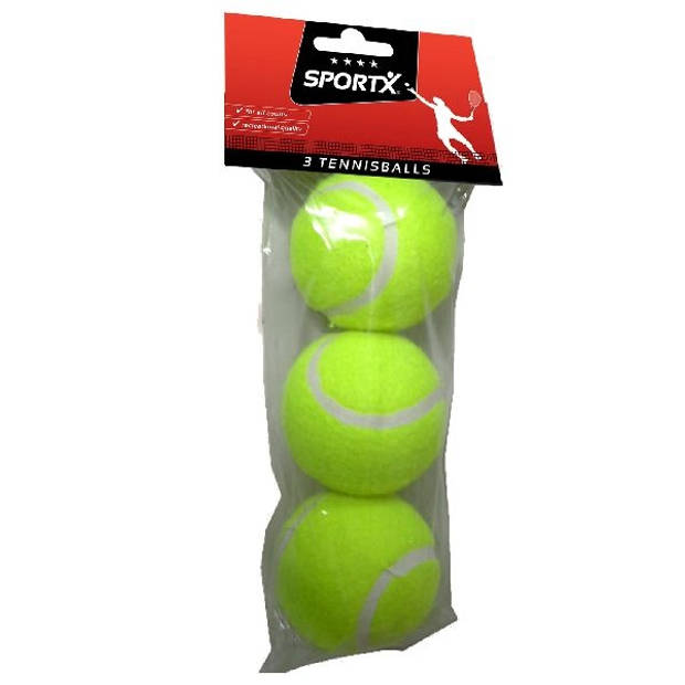 SportX Tennisballen geel 3 stuks