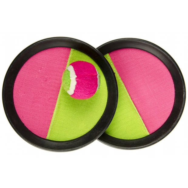 LG-Imports vangspel klittenband roze/groen 16 cm