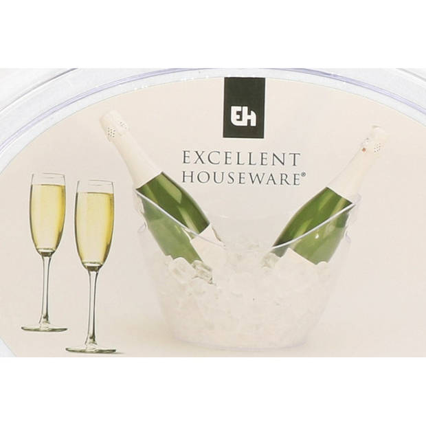 Champagne/dranken koeler transparant 35 cm - IJsemmers