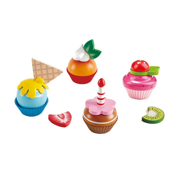 Hape cupcakes speelgoedeten 18-delig