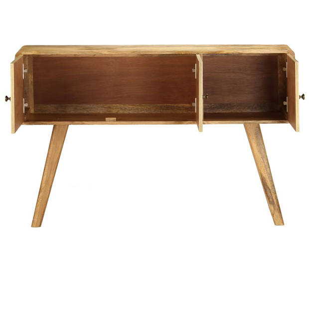 The Living Store Retro Dressoir - Massief Mangohout - 120 x 30 x 80 cm - Gouden Opdruk