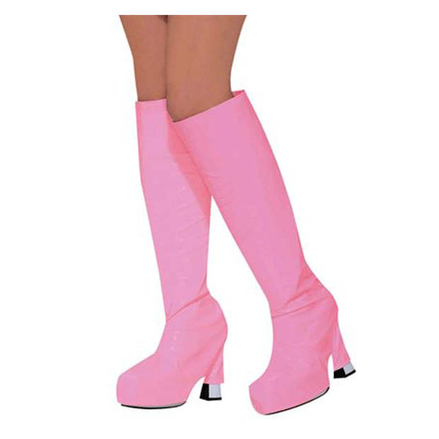 Laars hoezen in roze kleur PVC - Verkleedschoenhoezen