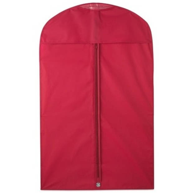2x Beschermhoes voor kleding rood 100 x 60 cm - Kledinghoezen