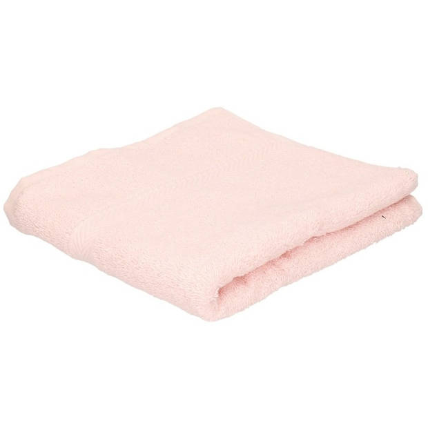 Luxe handdoeken licht roze 50 x 90 cm 550 grams - Badhanddoek