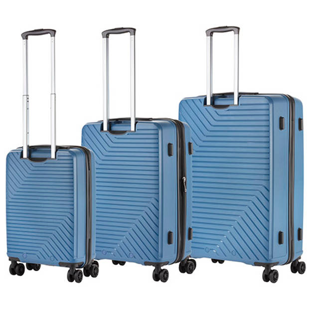 CarryOn Transport TSA Kofferset - 3-delige Trolleyset met OKOBAN - USB - Blauw