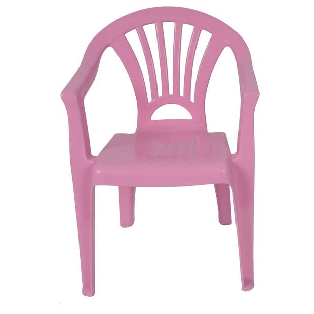 Plastic kinderstoel licht roze 37 x 31 x 51 cm - Kinderstoelen