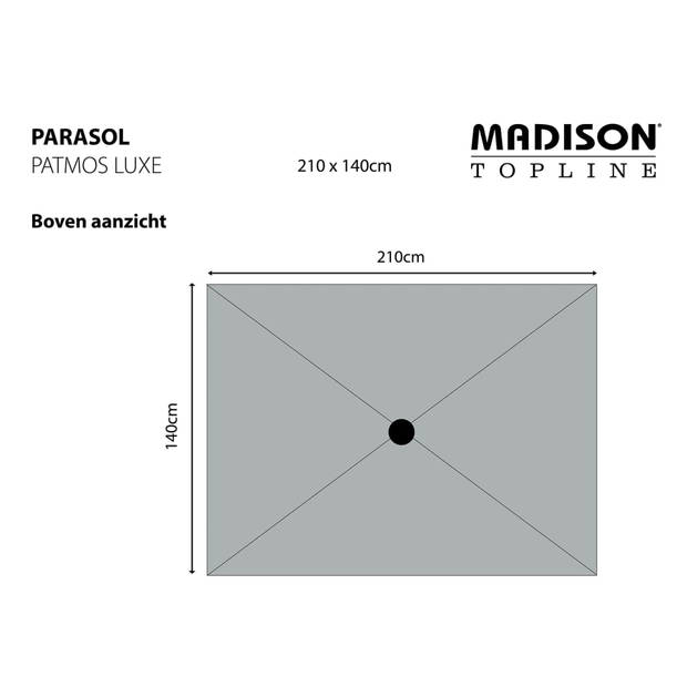 Madison parasol Patmos 300 cm - Safier Blue