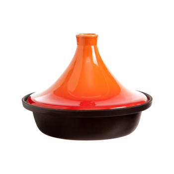 Cosy & Trendy Tajine Inductie - Zwart/Oranje - ø 25 cm