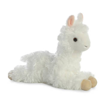 Aurora knuffel Mini Flopsie alpaca 20,5 cm wit